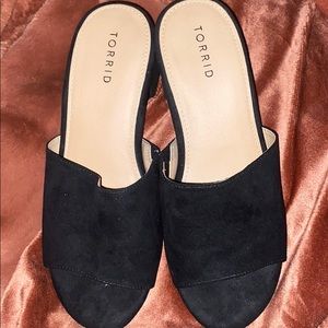 Torrid open toe heels size 9.5w